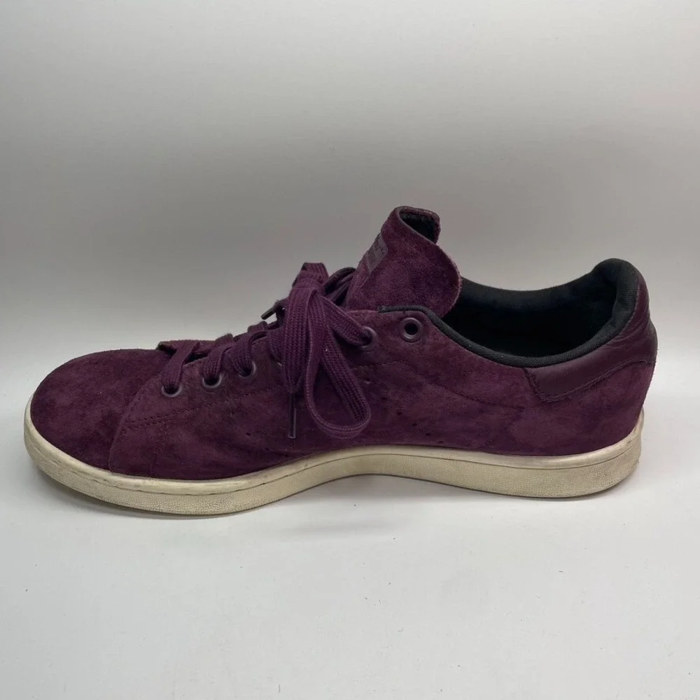 Adidas Stan Smith Maroon Off White Sneaker Men 10 - Picture 5 of 9